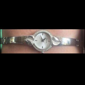 Women's Bulova Silver Diamond HeartWatch